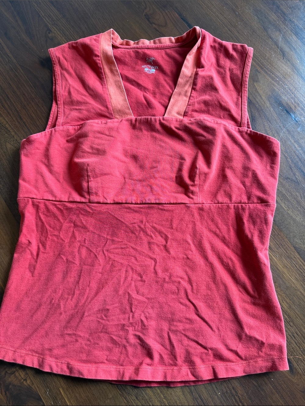 Arc'teryx Women's Coral-Red Tank with Contrast Straps large